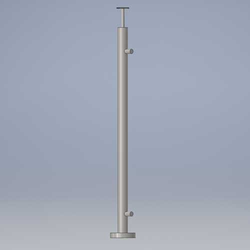 2 soros talpra szerelt korlátoszlop D42,4mm