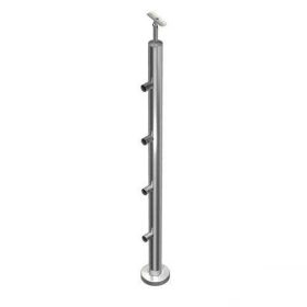 7 soros talpra szerelt korlátoszlop D42,4mm